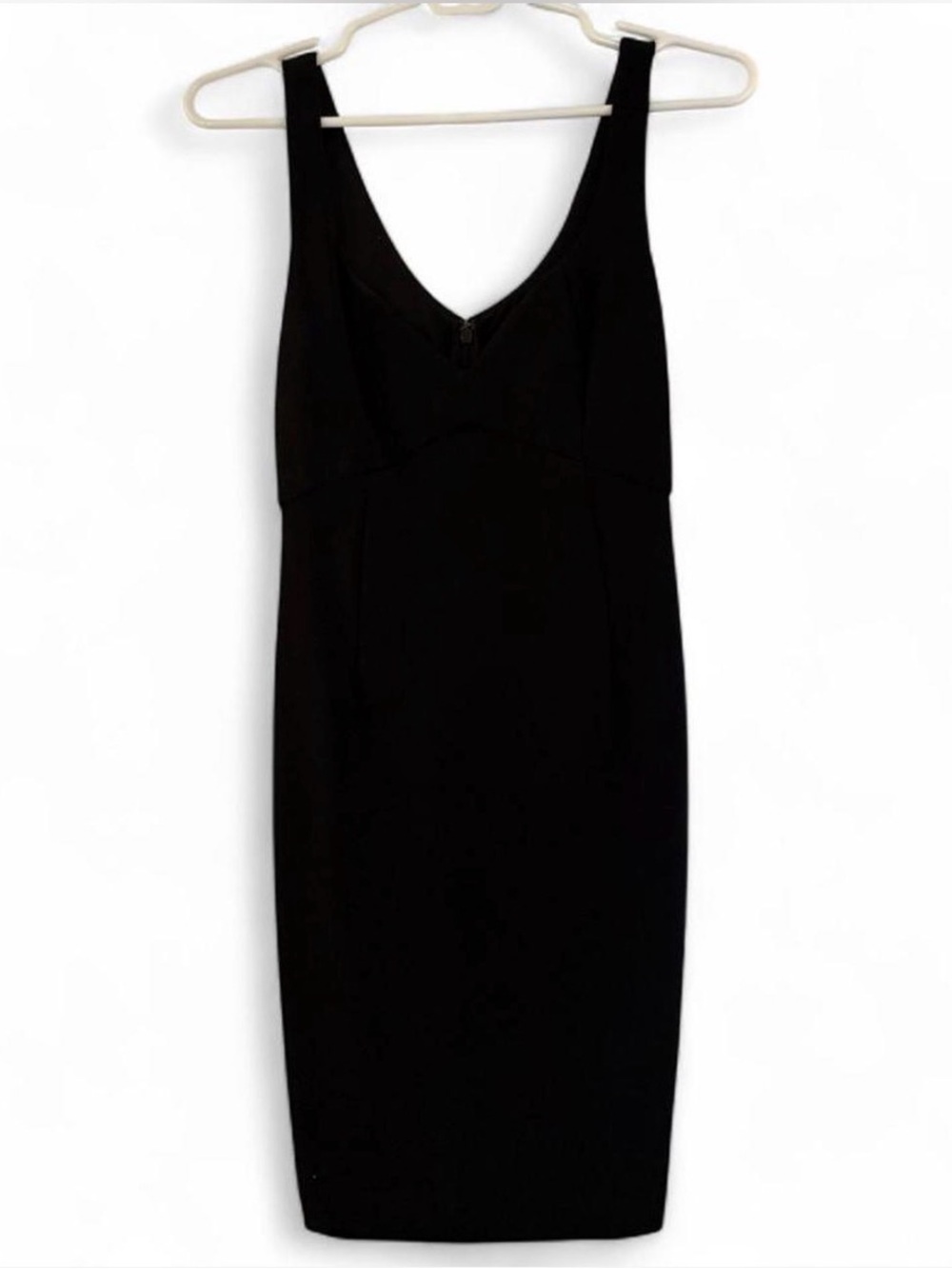 Dynamite Black V-Neck Midi Bodycon Dress